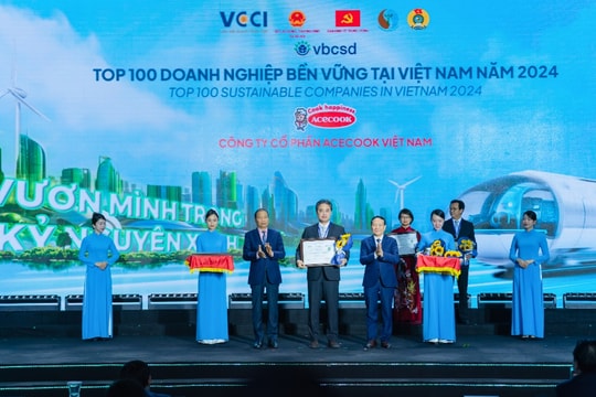 Acecook Việt Nam thăng hạng đột phá tại bảng xếp hạng Top 100 Doanh nghiệp phát triển bền vững