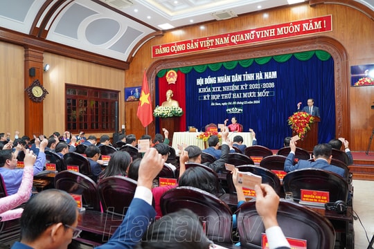 HĐND tỉnh Hà Nam khóa XIX thông qua 32 Nghị quyết tại Kỳ họp thường lệ cuối năm 2024