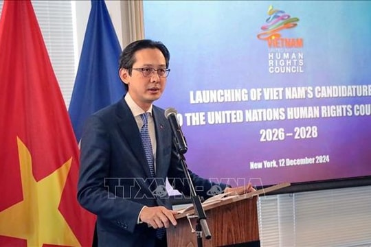 Việt Nam công bố tái ứng cử Hội đồng Nhân quyền Liên hợp quốc nhiệm kỳ 2026-2028