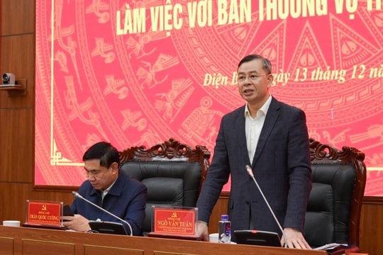 Tổng Kiểm toán nhà nước Ngô Văn Tuấn làm việc với Tỉnh ủy Điện Biên
