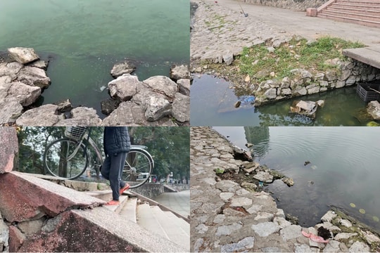 Vườn hoa hồ Giảng Võ xuống cấp, nhếch nhác giữa lòng Thủ Đô