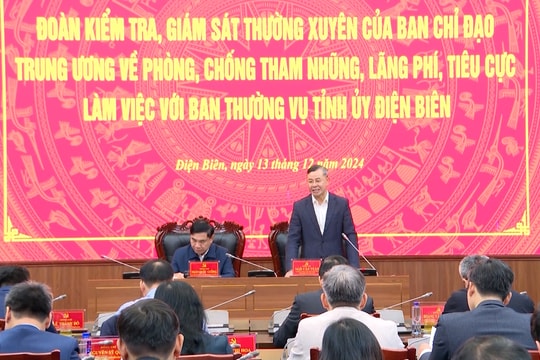Tổng Kiểm toán nhà nước Ngô Văn Tuấn làm việc với Tỉnh ủy Điện Biên về công tác phòng, chống tham nhũng, tiêu cực