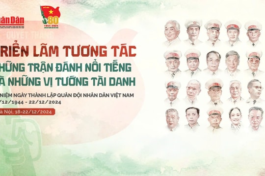 Triển lãm tương tác “Những trận đánh nổi tiếng, những vị tướng tài danh” sẽ khai mạc vào chiều 18/12