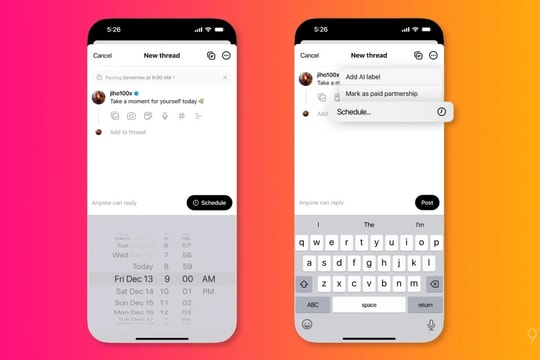 Threads sắp ra mắt tính năng lên lịch bài đăng