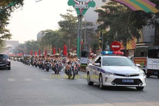 Thái Bình ra quân trấn áp tôi phạm, bảo đảm an ninh trật tự Tết Nguyên đán Ất Tỵ 2025