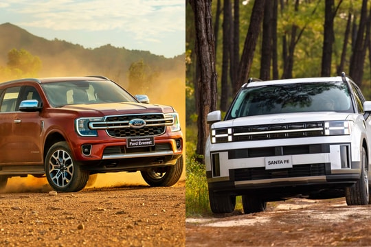 Ford Everest và Hyundai Santa Fe đua song mã ở phân khúc xe gầm cao cỡ D
