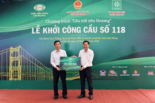 Nhựa Tiền Phong: Khởi công cầu nối yêu thương số 118 tại Hậu Giang