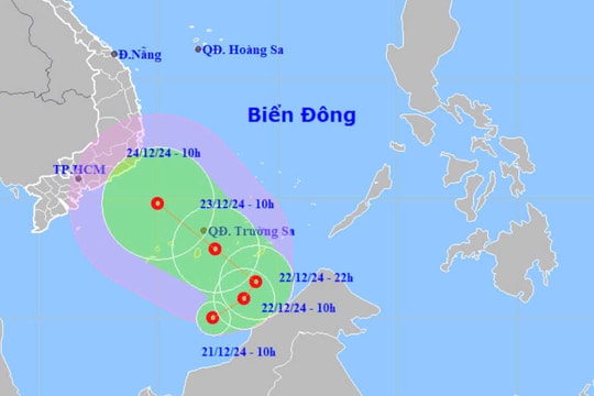 Áp thấp nhiệt đới giật cấp 8 trên Biển Đông