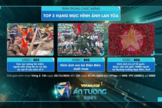 Đài Truyền hình Việt Nam công bố top 3 Giải thưởng Ấn tượng VTV – VTV Awards 2024