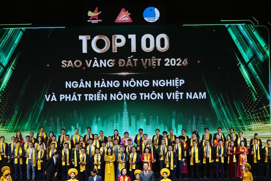 Agribank vinh dự đạt Giải thưởng Sao Vàng đất Việt năm 2024
