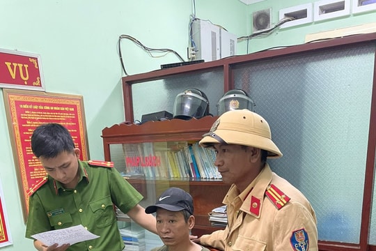 Cảnh sát giao thông bắt đối tượng bỏ trốn khỏi nơi giam giữ