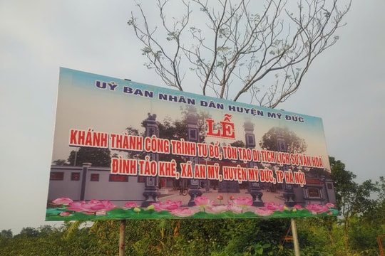 Huyện Mỹ Đức (TP Hà Nội): Vì sao phần cổng đình Tảo Khê không được tu bổ?