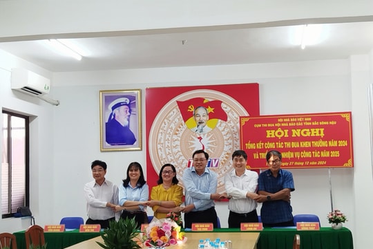 Cụm thi đua Hội Nhà báo các tỉnh Bắc sông Hậu ký kết giao ước thi đua năm 2025