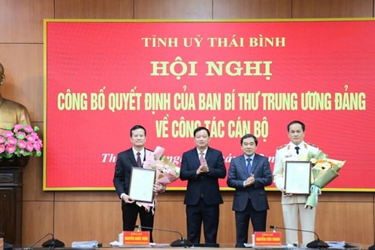 Ban Bí thư Trung ương Đảng chỉ định 2 nhân sự tham gia Ban chấp hành Đảng bộ tỉnh Thái Bình
