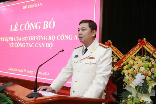 Bổ nhiệm Phó Cục trưởng Cục An ninh kinh tế làm Giám đốc công an tỉnh Lạng Sơn
