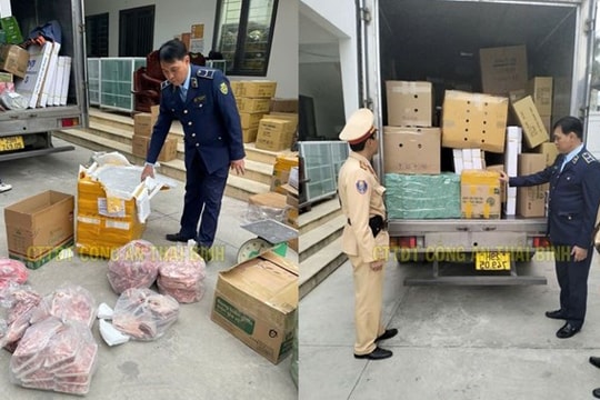 Bắt giữ gần 300kg thực phẩm không rõ nguồn gốc, xuất xứ từ Hưng Yên về Thái Bình