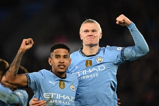 Haaland tỏa sáng, Man City đánh bại Leicester tại Ngoại hạng Anh