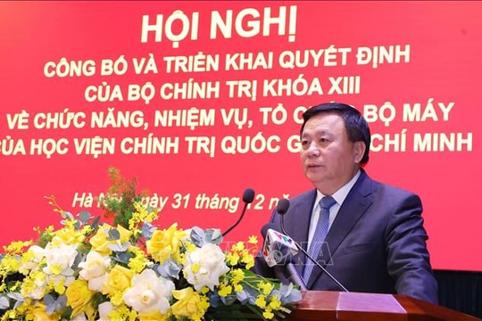 Học viện Chính trị quốc gia Hồ Chí Minh giảm 23 đầu mối cấp vụ