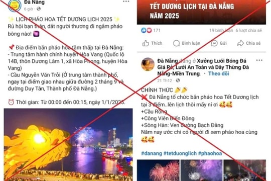 Đà Nẵng không bắn pháo hoa dịp Tết Dương lịch 2025