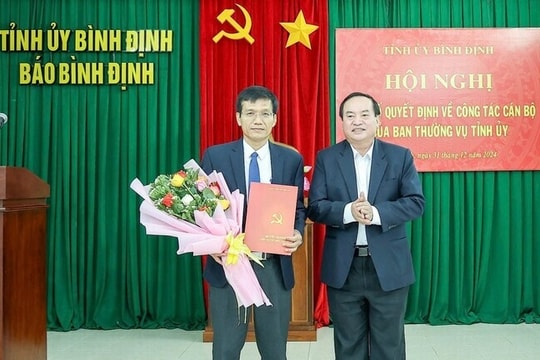 Ông Hồ Xuân Ánh được bổ nhiệm giữ chức Tổng Biên tập Báo Bình Định