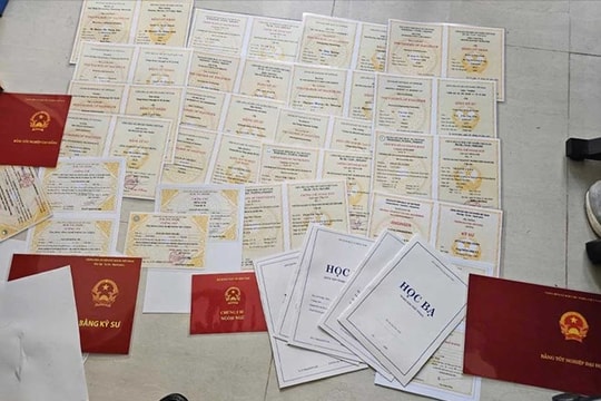 Triệt phá đường dây làm giả giấy tờ, bằng cấp tại Nam Định