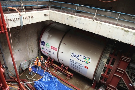 647 mét hầm Metro Nhổn - Ga Hà Nội đã được khoan