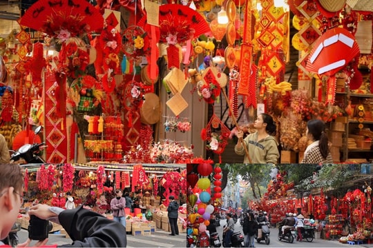 Phố Hàng Mã rực rỡ sắc xuân