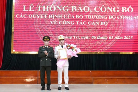 Đại tá Vũ Văn Đấu được bổ nhiệm làm Giám đốc Công an tỉnh Quảng Trị