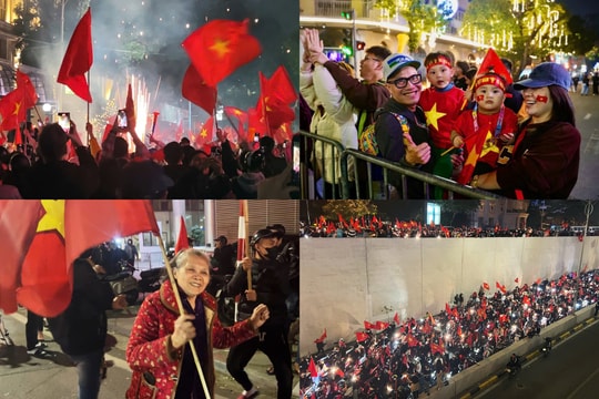 “Nhuộm đỏ” phố phường mừng Việt Nam vô địch ASEAN Cup 2024