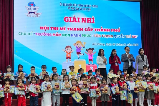 Hải Phòng: 300 trẻ mẫu giáo tham gia vẽ tranh chủ đề “Trường học hạnh phúc - Tôn trọng quyền trẻ em”