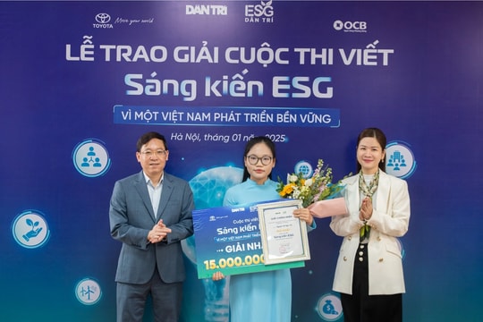 Báo Dân trí trao giải cuộc thi viết Sáng kiến ESG vì một Việt Nam phát triển bền vững