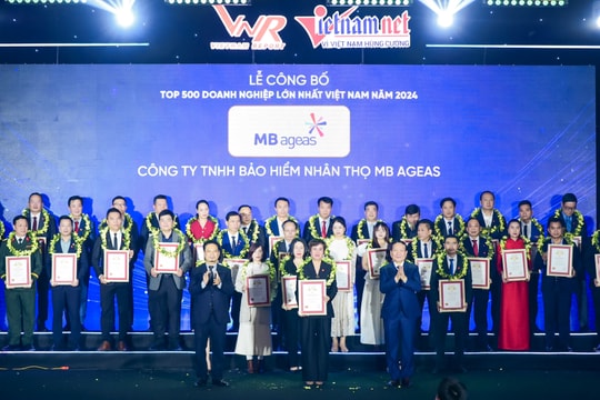 Bảo hiểm Nhân thọ MB Ageas Life lọt Top 500 Doanh nghiệp lớn nhất Việt Nam