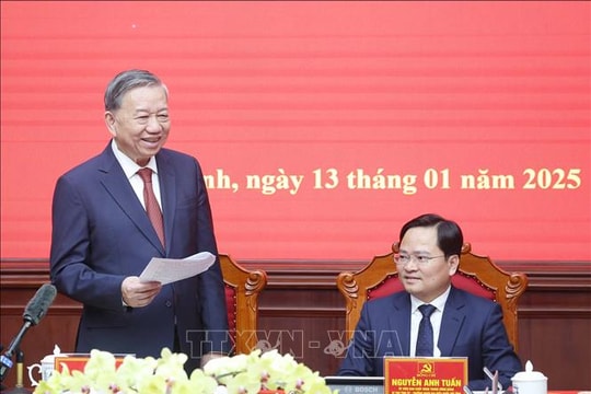 Tổng Bí thư hoan nghênh tỉnh Bắc Ninh phấn đấu đạt các tiêu chí đô thị loại I vào năm 2025
