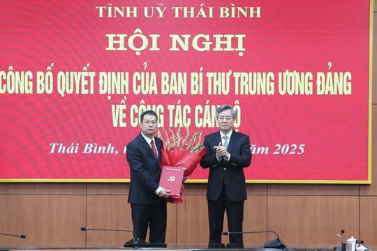 Ủy viên Ủy ban Kiểm tra Trung ương Nguyễn Mạnh Hùng làm Phó Bí thư Tỉnh ủy Thái Bình