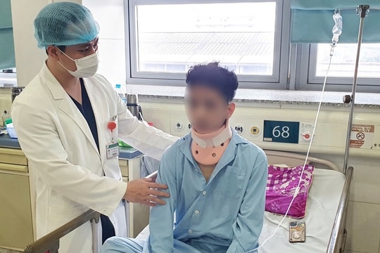 Lần đầu tiên các bác sĩ Việt Nam thực hiện thành công kỹ thuật nội soi chữa gãy đốt sống cổ