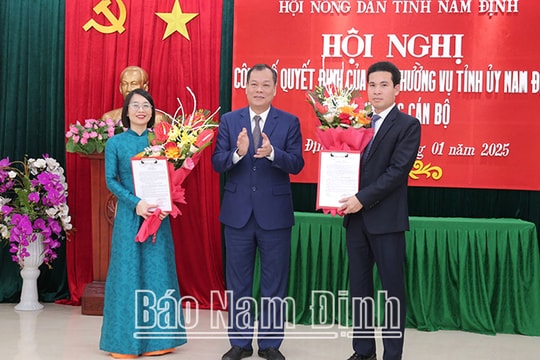Điều động Bí thư Tỉnh Đoàn giữ chức vụ Chủ tịch Hội Nông dân tỉnh Nam Định