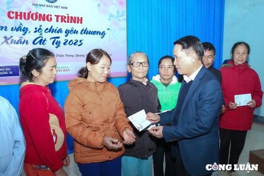 Hội Nhà báo Việt Nam: Nối vòng tay nhân ái, hỗ trợ người nghèo tỉnh Quảng Trị
