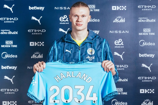 Erling Haaland ký hợp đồng 9 năm rưỡi với Man City