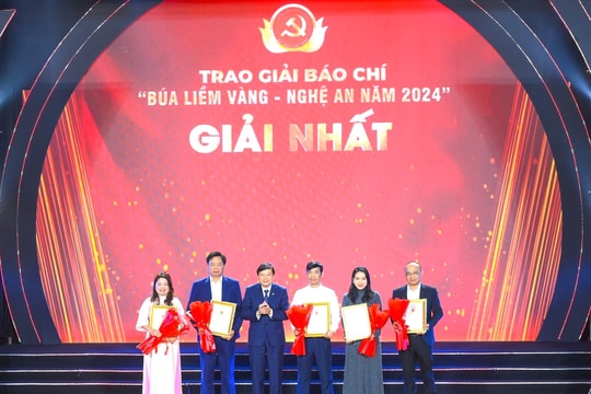 42 tác phẩm được tôn vinh Giải Báo chí 'Búa liềm vàng - Nghệ An năm 2024'