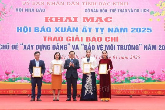 Bắc Ninh: Khai mạc Hội báo Xuân Ất Tỵ 2025 và trao giải cuộc thi báo chí
