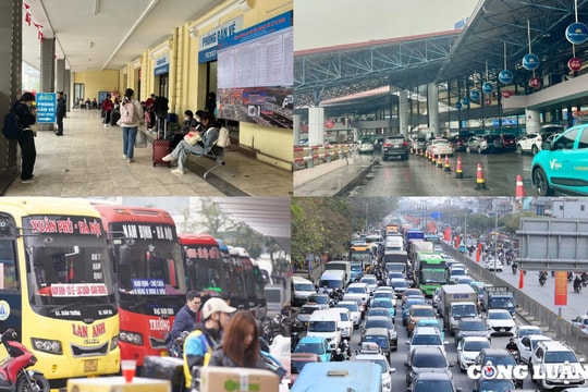 Ga tàu, bến xe, cảng hàng không nhộn nhịp người dân về quê ăn Tết