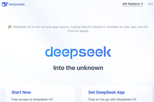 Ông Trump: Mô hình AI giá rẻ DeepSeek của Trung Quốc là 'hồi chuông cảnh tỉnh' với Mỹ