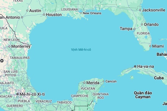 Google Maps sẽ đổi tên 'Vịnh Mexico' thành 'Vịnh Mỹ'