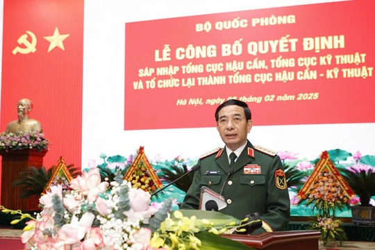 Bộ Quốc phòng công bố Quyết định sáp nhập Tổng cục Hậu cần, Tổng cục Kỹ thuật