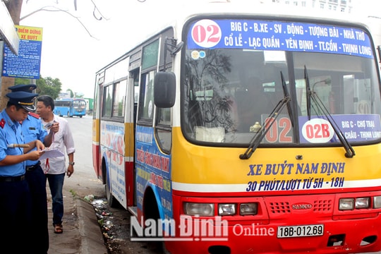 Điều chỉnh biểu đồ và hành trình chạy xe tuyến xe buýt Nam Định - Hà Nam