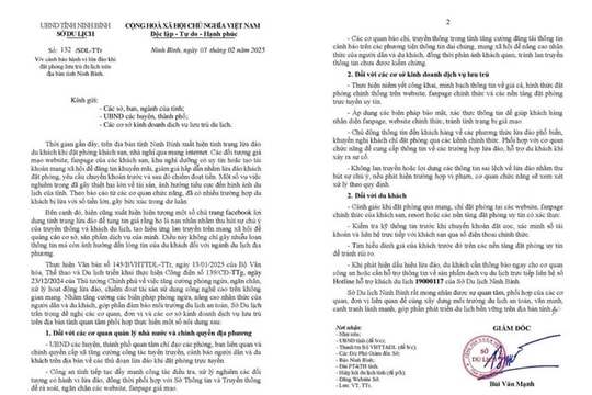 Sở Du lịch Ninh Bình cảnh báo hành vi lừa đảo khi đặt phòng lưu trú du lịch trên địa bàn tỉnh