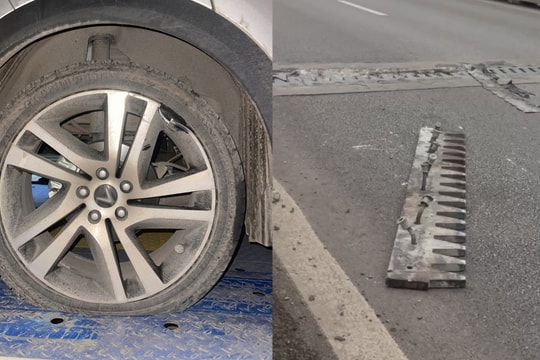 Thanh Hóa: Bung khe co giãn trên cao tốc, nhiều ô tô bị nổ lốp