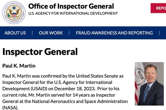 Tổng thanh tra USAID bị sa thải sau báo cáo 'tài trợ cho khủng bố'