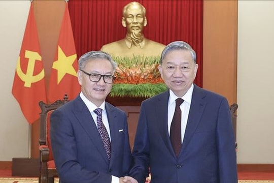 Tổng Bí thư Tô Lâm tiếp Bộ trưởng Ngoại giao Lào