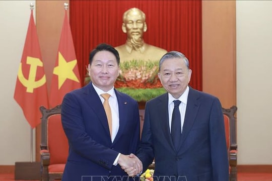 Tổng Bí thư Tô Lâm tiếp Chủ tịch tập đoàn SK, Hàn Quốc